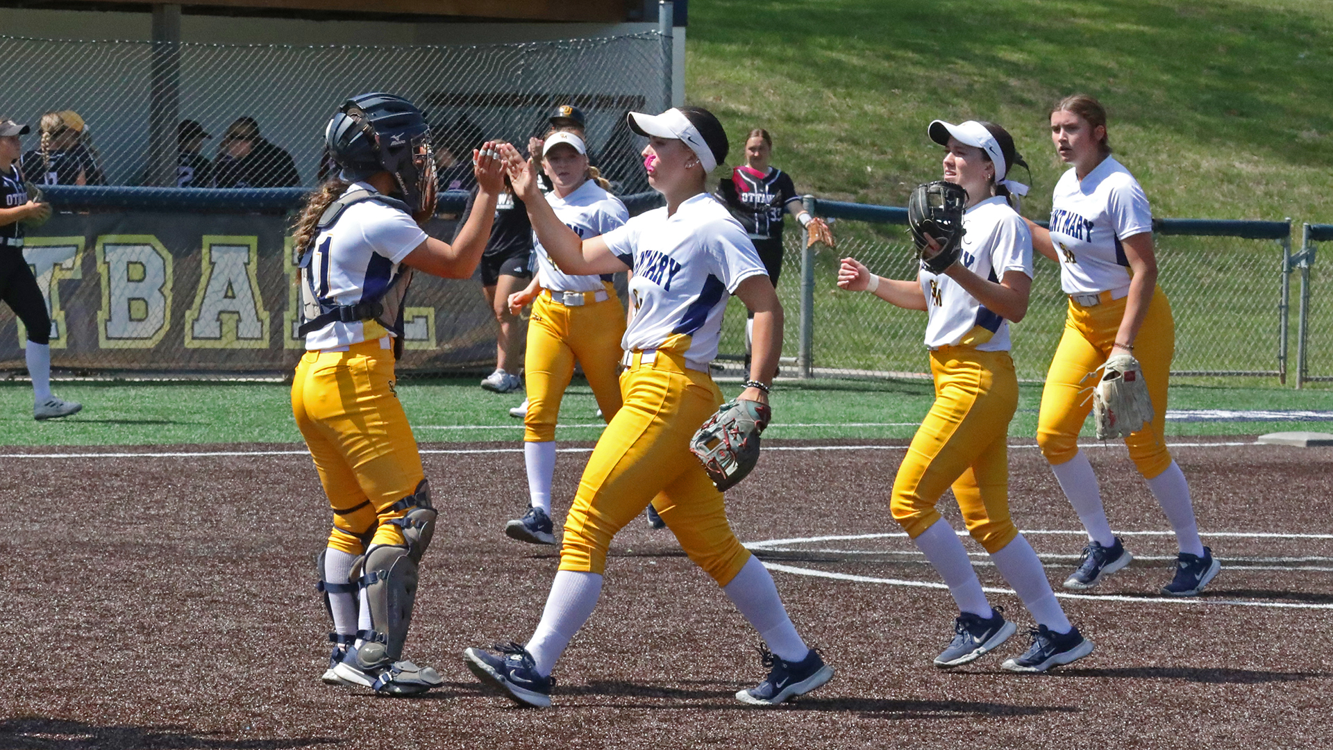 Softball Nearly Sweeps Braves in Mid-Week Doubleheader