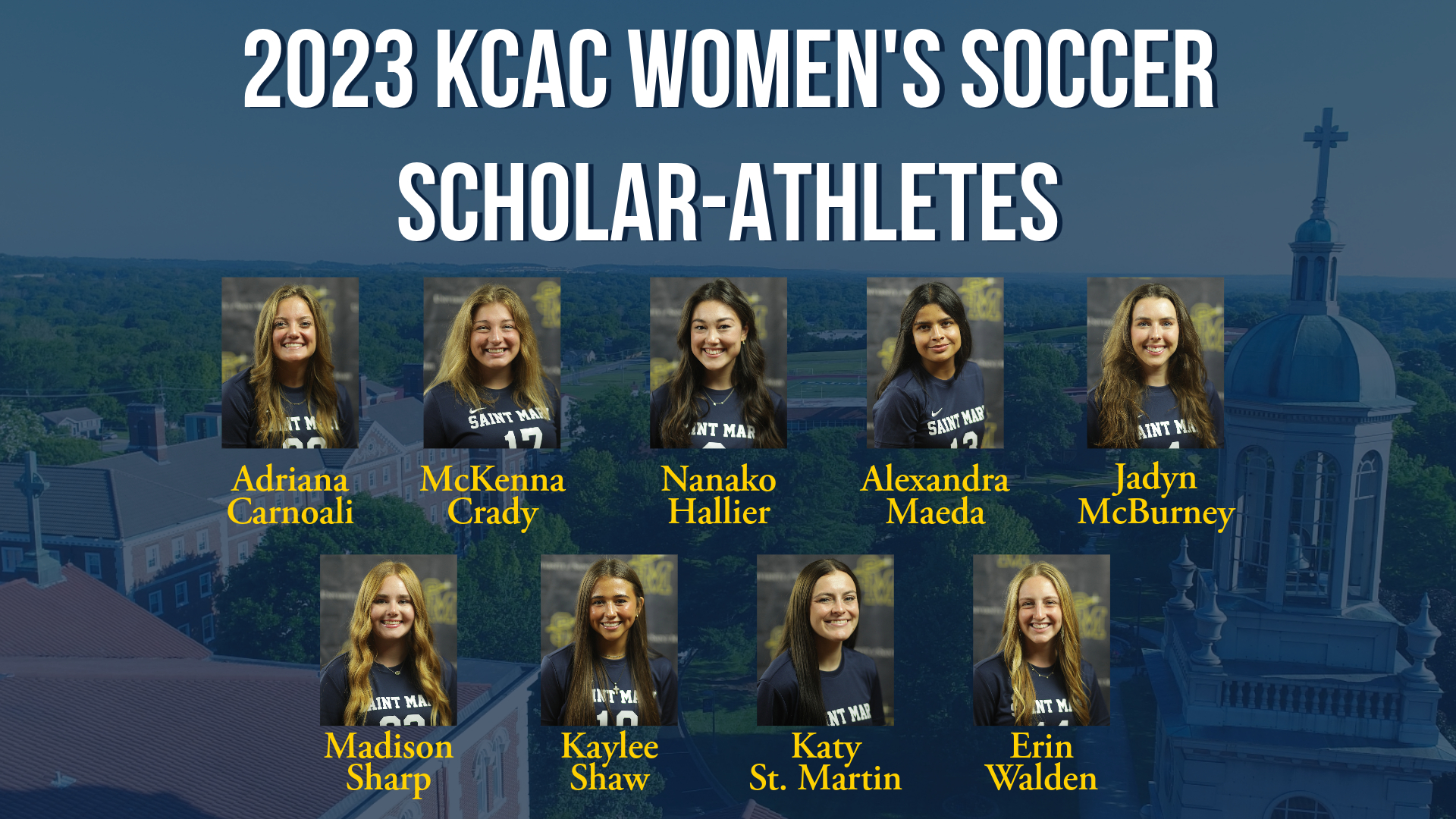 Women's Soccer Has Nine Spires Named 2023 KCAC Scholar-Athletes