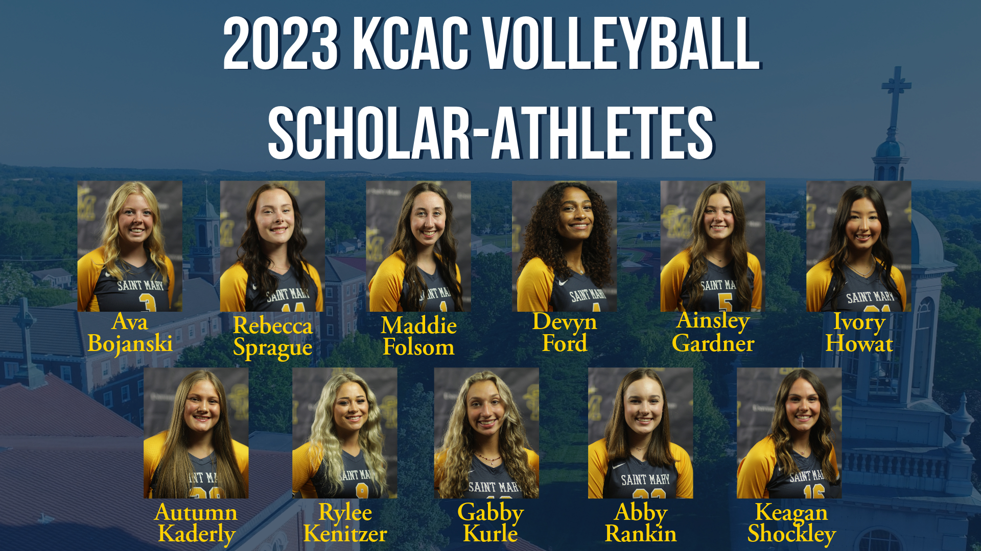 11 Volleyball Players Named 2023 KCAC Scholar-Athletes
